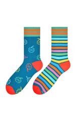 More Pánské vzorované nepárové ponožky More 079 černovlasý 43-46