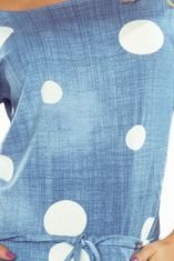 Numoco Dámské šaty 13-74 - NUMOCO světle modrá džínovina XL
