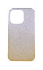 TopQ Kryt iPhone 13 Pro glitter stříbrno-oranžový 64843