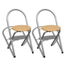 Greatstore Skládací snídaňový set: barový stolek a 2 židle