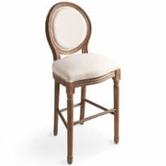 Greatstore Barové židle 2 ks bílé lněné