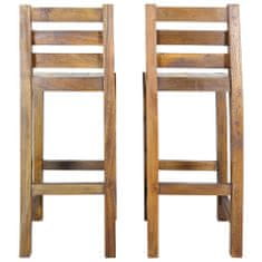 Greatstore Barové stoličky 2 ks masivní recyklované dřevo