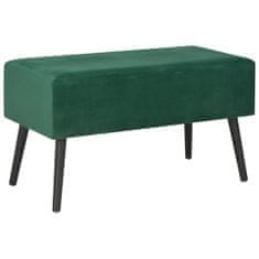 Greatstore Konferenční stolek zelený 80 x 40 x 46 cm samet