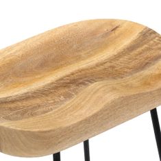 Greatstore Barové stoličky Gavin 2 ks masivní mangovníkové dřevo