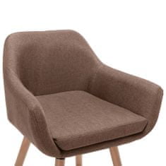 Greatstore Barové židle s područkami 2 ks taupe textil