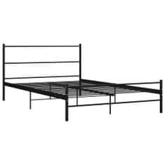 shumee Rám postele černý kovový 160 x 200 cm