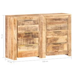 Greatstore Skříňka se zásuvkami 118x33x75 cm masivní mangovníkové dřevo