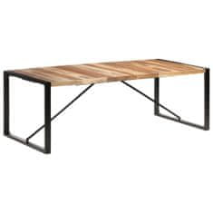 shumee Jídelní stůl 220 x 100 x 75 cm masivní dřevo sheeshamový vzhled