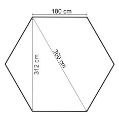shumee Zahradní altán se závěsy šestiúhelníkový 360 x 265 cm