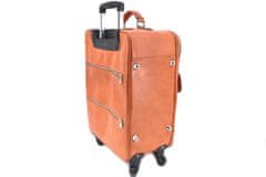 Arteddy Cestovní palubní kožený kufr Arteddy - camel 45l