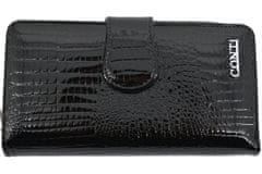Arteddy Dámská velká kožená lakovaná peněženka CONTI - černá