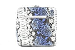 Arteddy Dámská / dívčí malá kožená kabelka se vzorem hadí kůže Arteddy - modrá
