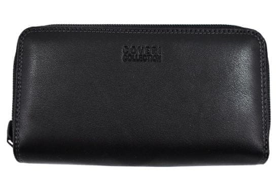 COVERI Kožená peněženka Coveri uvnitř multicolor - černá