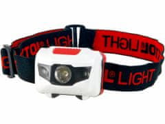 Extol Light Čelovka 1W + 2LED, 4módy světla: 100%, 50%, červené LED, červ. LED blikání