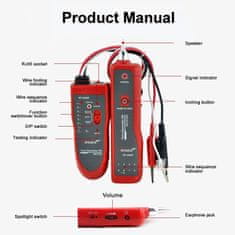 W-STAR W-Star Tester kabelů RJ45 WSNF806B RJ45, RJ11, vyhledávací sonda