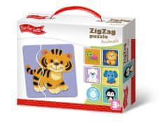 ZigZag puzzles - "Zvířata". Kreativní vzdělávací hračky rozvíjí pozornost, pozorování a motorické dovednosti.