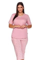 Doctor Nap DN 4152 růžové dámské pyžamo třičtvrteční Barva: růžová, Velikost: 2XL