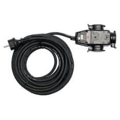 YATO Prodlužovací kabel s gumovou izolací, 10m, 3 zásuvky