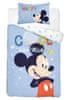 Povlečení do postýlky Mickey Cool blue Bavlna, 100/135, 40/60 cm