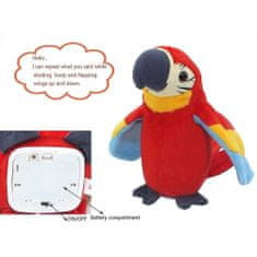 Alum online Interaktivní mluvící papoušek - červený
