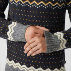 Fjällräven Övik Knit Sweater M, dark navy-terracotta brown, m