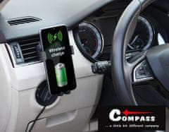 Compass Držák telefonu LUKE-V bezdrátové nabíjení 10W silver