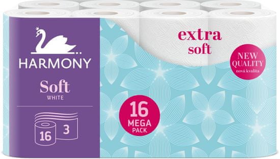 Harmony Toaletní papír Soft 3-vrstvý 16 rolí