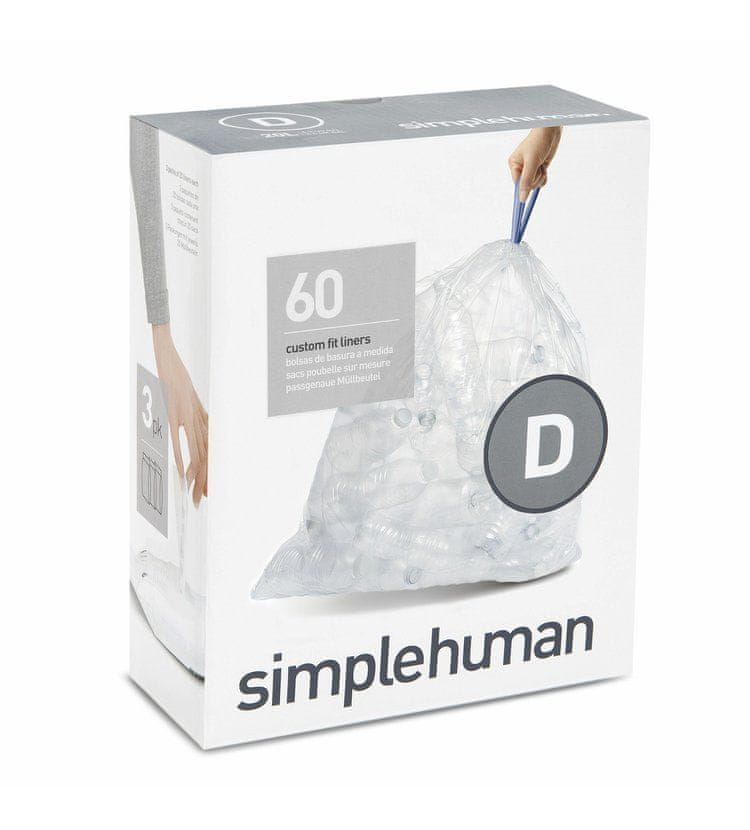 Simplehuman Sáčky do odpadkového koše 20 L, typ D, zatahovací, 3 x 20 ks ( 60 sáčků ) CP