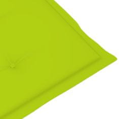 Greatstore Poduška na polohovací židli jasně zelená (75+105) x 50 x 4 cm