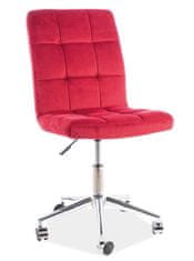 ATAN Kancelářská židle Q-020 VELVET červená bordó