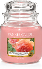 Yankee Candle SUN-Drenched APRICOT ROSE Střední svíčka 411g