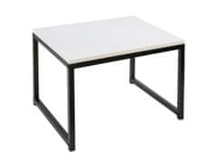 KONDELA Set 2 konferenčních stolků, matná bílá / černá, KASTLER NEW TYP 2