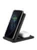 VERTEX DUO 2 IN 1 FAST WIRELESS CHARGER 15W - CHARCOAL (DARK GREY)