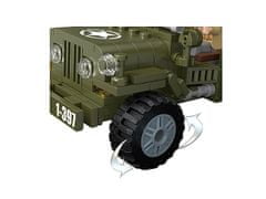 Cogo stavebnice Military WW2 Jeep Willys kompatibilní 272 dílů
