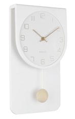 Karlsson Designové kyvadlové nástěnné hodiny 5779WH Karlsson 39cm