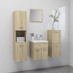 Vidaxl Set koupelnového nábytku dub sonoma dřevotříska