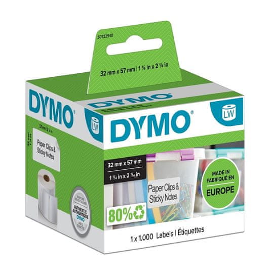 Dymo Dymo LabelWriter štítky 57 x 32mm, 1000ks, S0722540