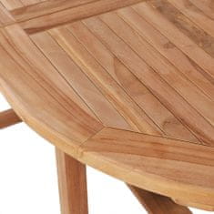 Greatstore Zahradní stůl (110–160) x 80 x 75 cm masivní teakové dřevo
