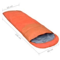 Greatstore Lehké spací pytle 2 ks oranžové 15 °C 850 g