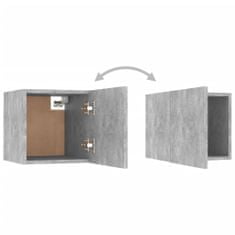 Vidaxl Nástěnná TV skříňka betonově šedá 30,5 x 30 x 30 cm