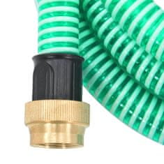 Vidaxl Sací hadice s mosaznými konektory zelená 1,1" 25 m PVC