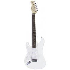 Dimavery ST-203, elektrická kytara levoruká, bílá