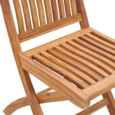 Vidaxl Skládací zahradní židle s poduškami 8 ks masivní teak