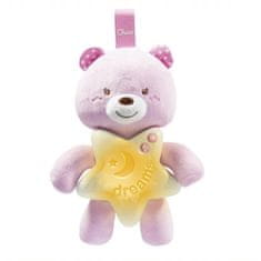 Chicco Goodnight bear svítící medvídek, růžový