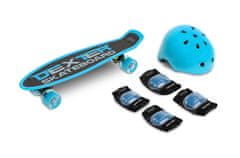 TOYZ Set dětský skateboard dexter blue + přilba a chrániče
