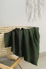 Sensillo Bambusová bavlněná deka 80x100 cm láhev zelená