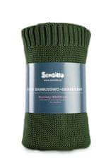Sensillo Bambusová bavlněná deka 80x100 cm láhev zelená