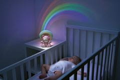 Chicco medvěd s projektorem First Dreams Rainbow Bear 0M růžová