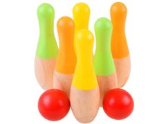 JOKOMISIADA Barevné dřevěné bowlingové koule pro děti Sp0668