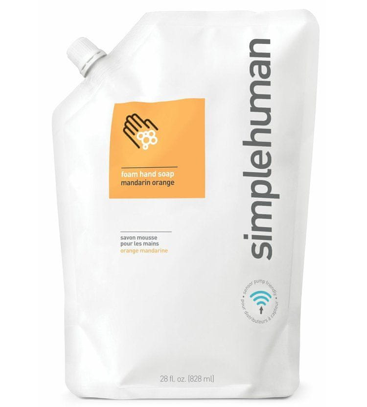 Levně Simplehuman Hydratační pěnové mýdlo – 828 ml, náhradní náplň s vůní mandarinky